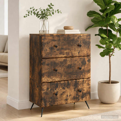 Mobile con Cassetti Rovere Fumo 66 x 34,5 x 90 cm