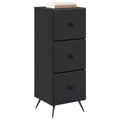 Mobile con Cassetti Nero 33 x 34,5 x 90 cm Legno ingegnerizzato