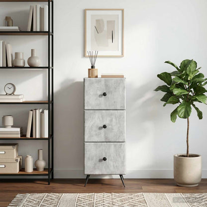 Mobile con Cassetti Grigio Cemento 33 x 34,5 x 90 cm