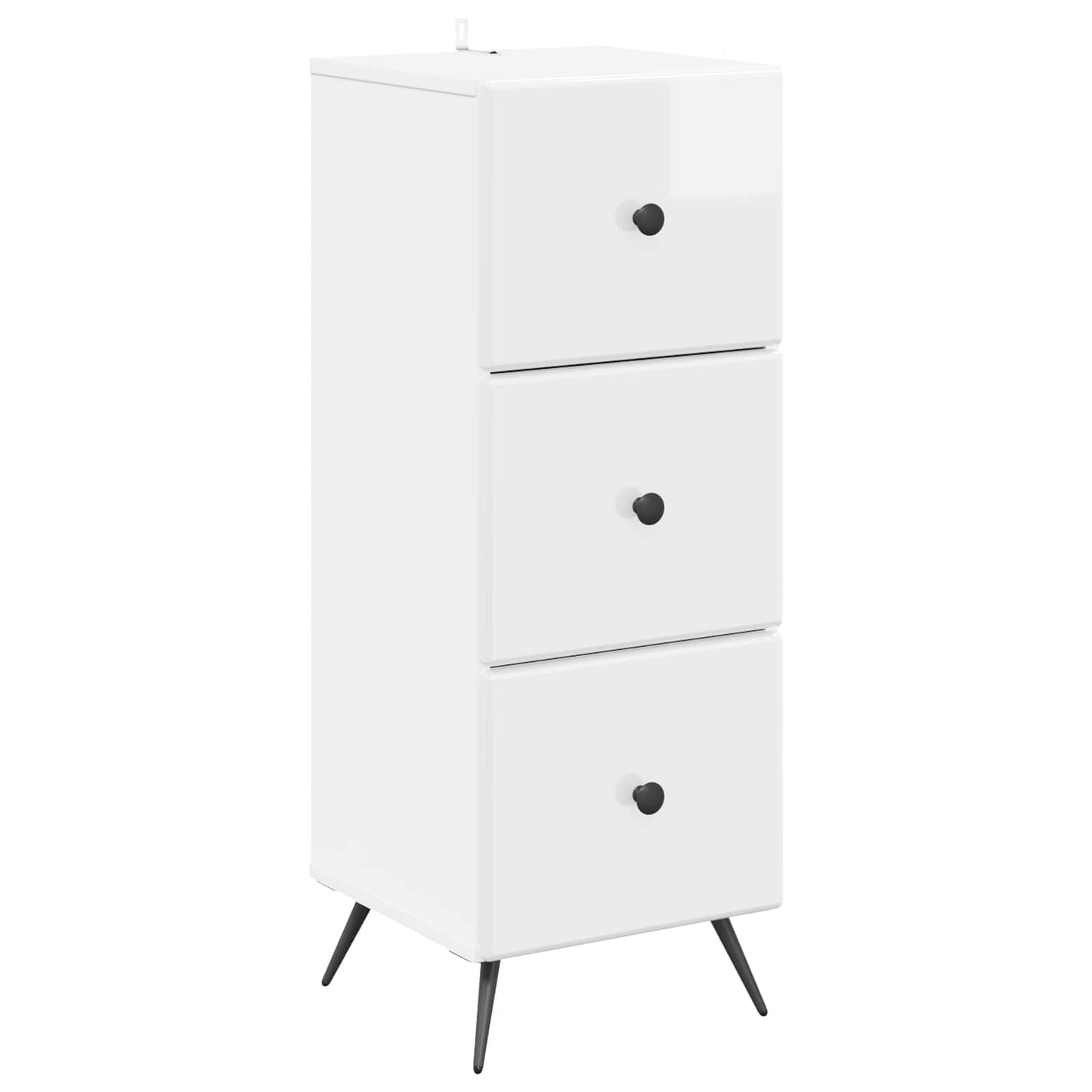 Mobile con Cassetti Bianco Lucido 33 x 34,5 x 90 cm | homemem39