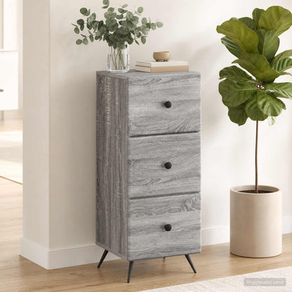 Mobile con Cassetti Grigio Sonoma 33 x 34,5 x 90 cm