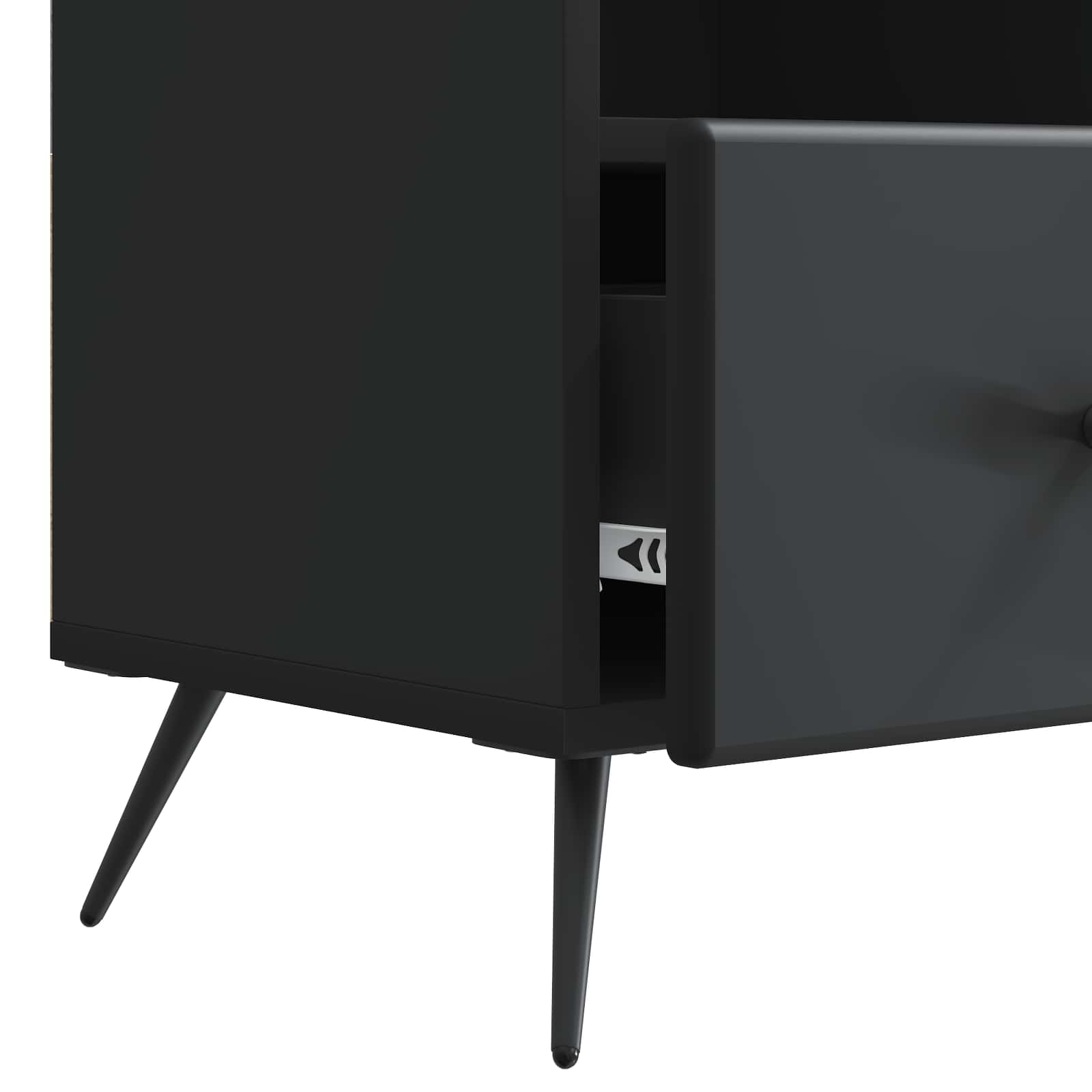 Mobile TV Nero 102 x 34,5 x 50 cm Legno ingegnerizzato | homemem39
