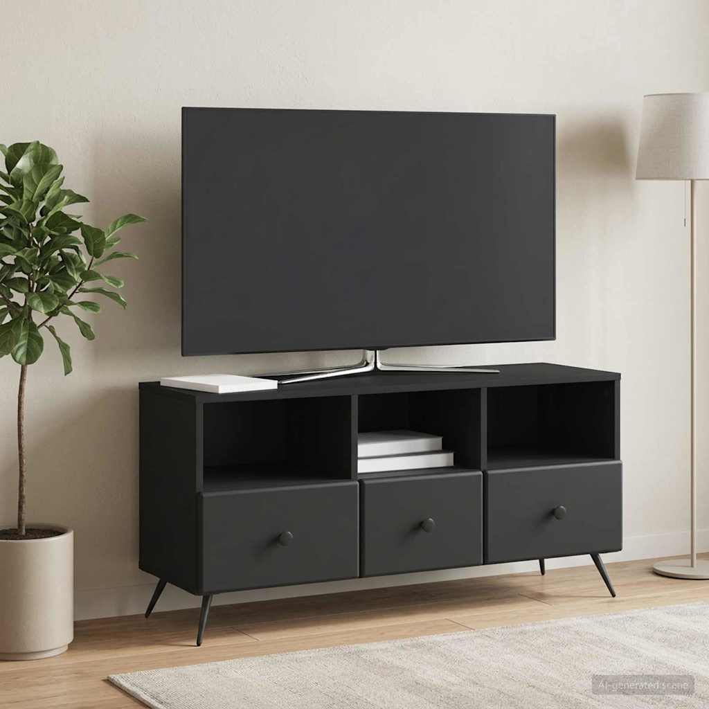 Mobile TV Nero 102 x 34,5 x 50 cm Legno ingegnerizzato