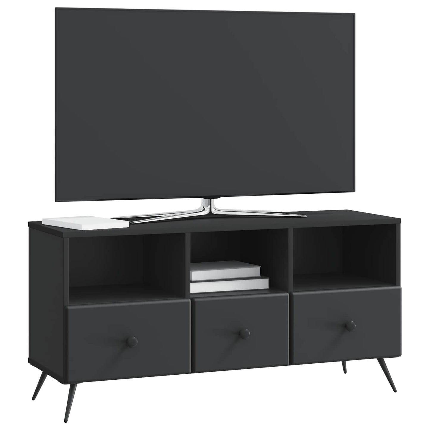 Mobile TV Nero 102 x 34,5 x 50 cm Legno ingegnerizzato