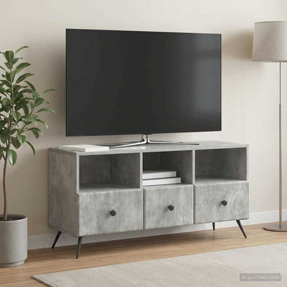Mobile TV con cassetto Grigio Cemento 102 x 34,5 x 50 cm