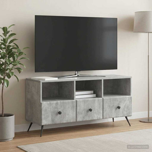 Mobile TV con cassetto Grigio Cemento 102 x 34,5 x 50 cm