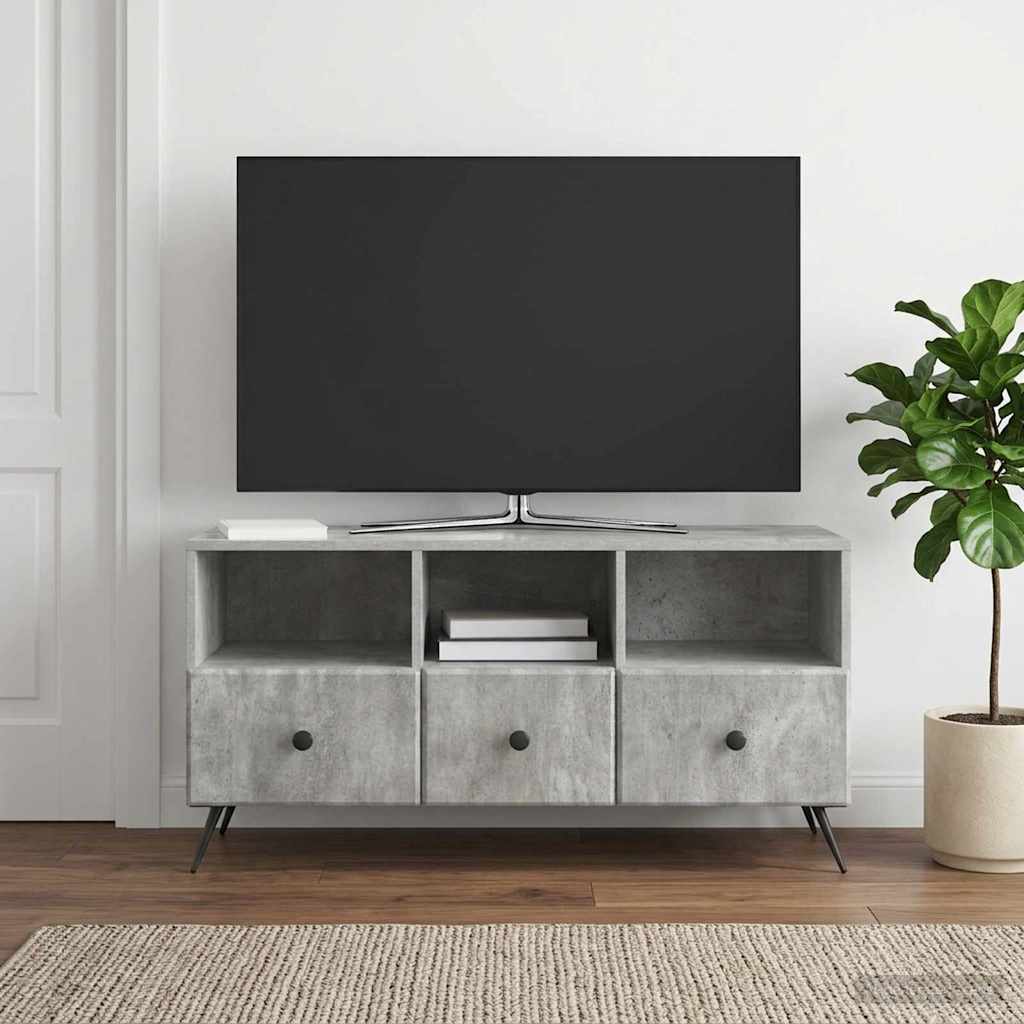 Mobile TV con cassetto Grigio Cemento 102 x 34,5 x 50 cm