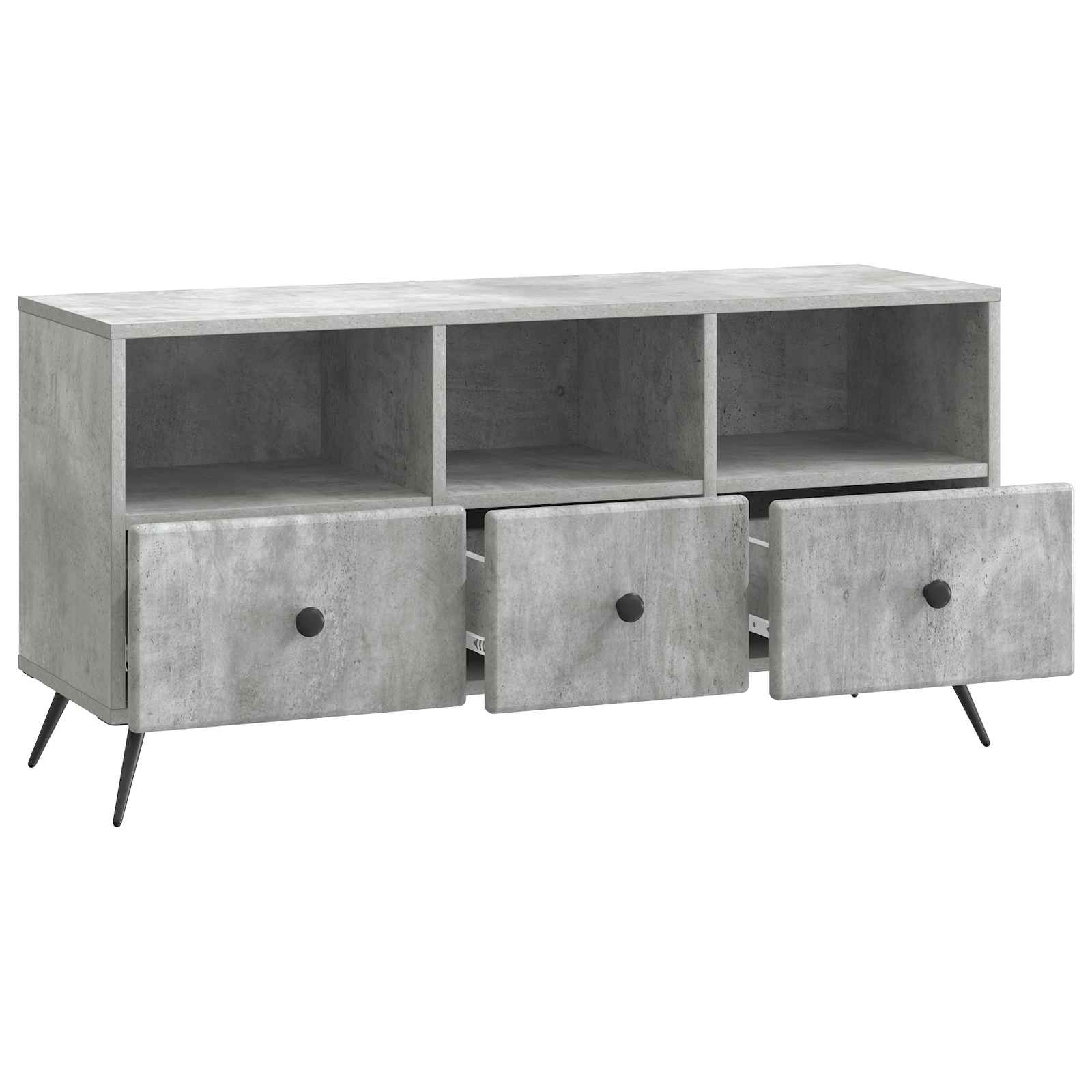 Mobile TV con cassetto Grigio Cemento 102 x 34,5 x 50 cm | homemem39