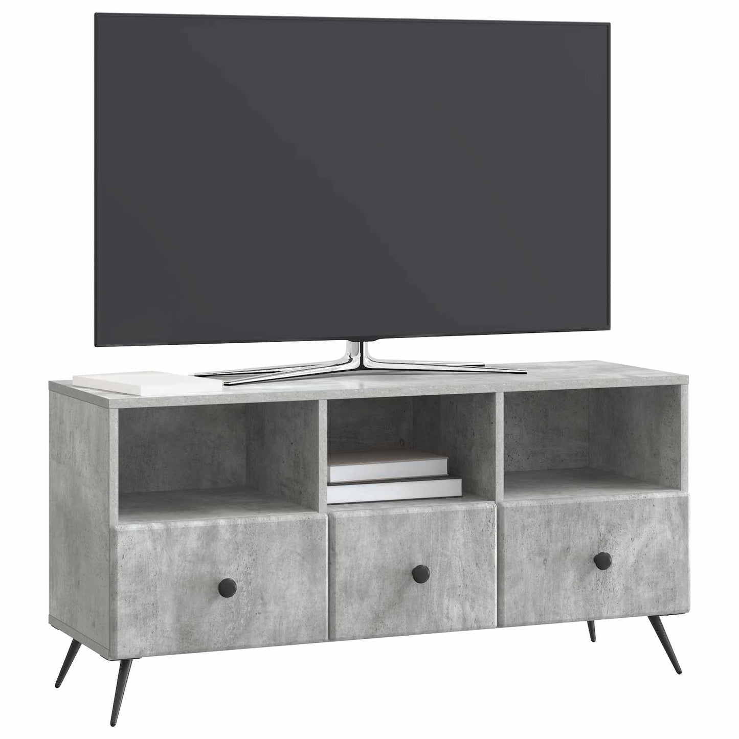 Mobile TV con cassetto Grigio Cemento 102 x 34,5 x 50 cm | homemem39