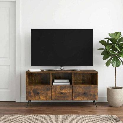 Mobile TV Rovere Fumo 102 x 34,5 x 50 cm Legno ingegnerizzato