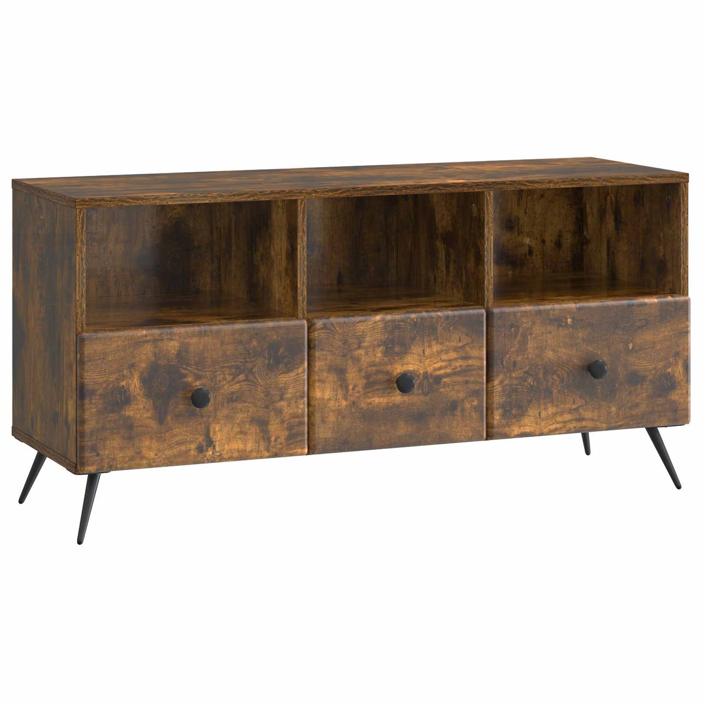 Mobile TV Rovere Fumo 102 x 34,5 x 50 cm Legno ingegnerizzato | homemem39
