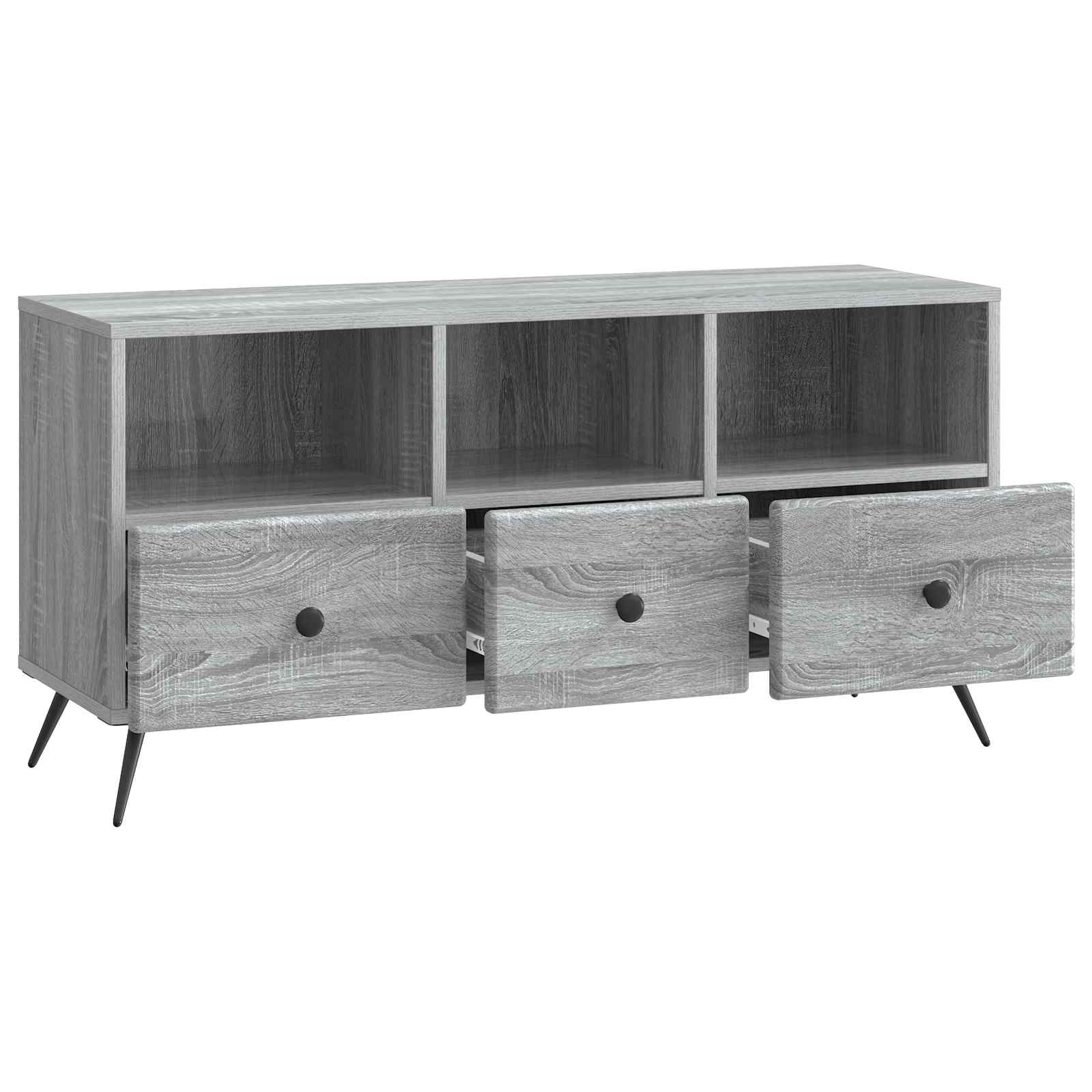Mobile TV Grigio Sonoma 102 x 34,5 x 50 cm Legno ingegnerizzato | homemem39