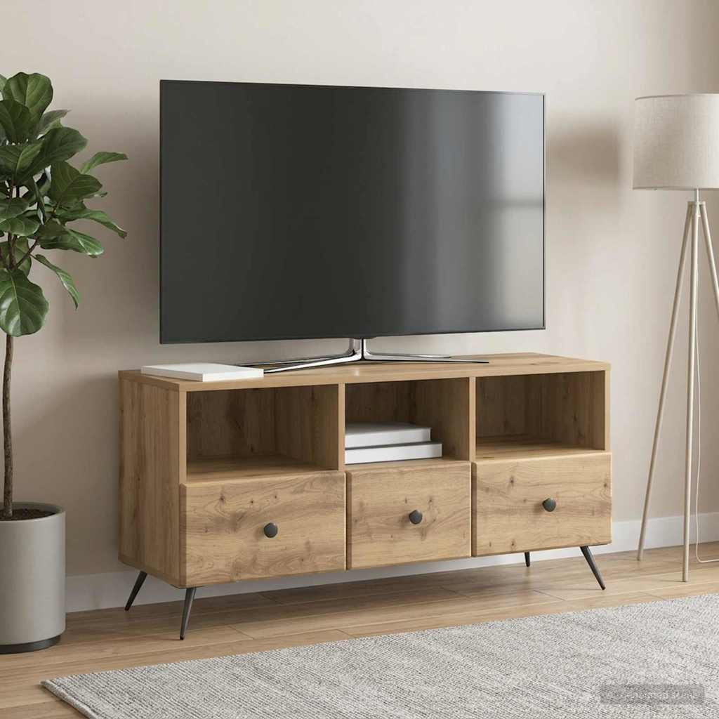 Mobile TV con cassetto Rovere Artigianale 102 x 34,5 x 50 cm