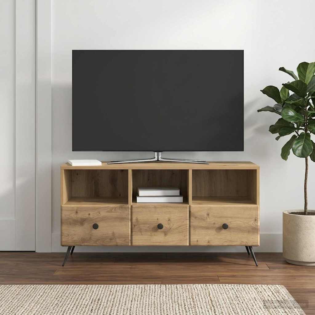 Mobile TV con cassetto Rovere Artigianale 102 x 34,5 x 50 cm