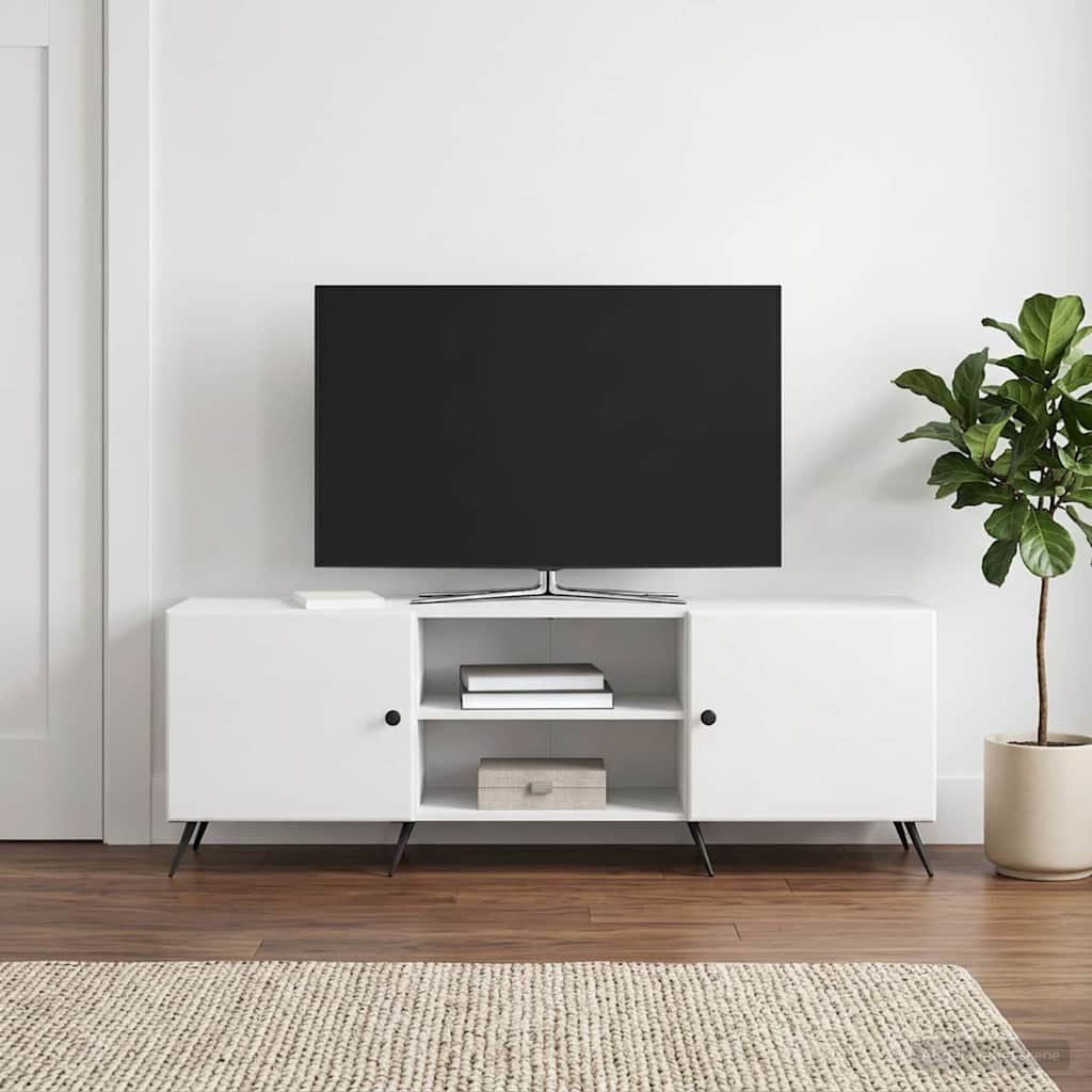 Mobile TV Bianco Lucido 150 x 31 x 50 cm Legno ingegnerizzato