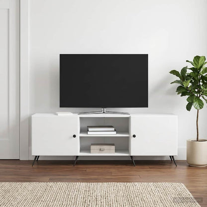 Mobile TV Bianco Lucido 150 x 31 x 50 cm Legno ingegnerizzato