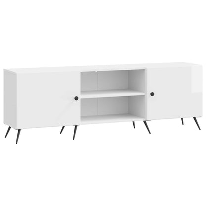 Mobile TV Bianco Lucido 150 x 31 x 50 cm Legno ingegnerizzato | homemem39