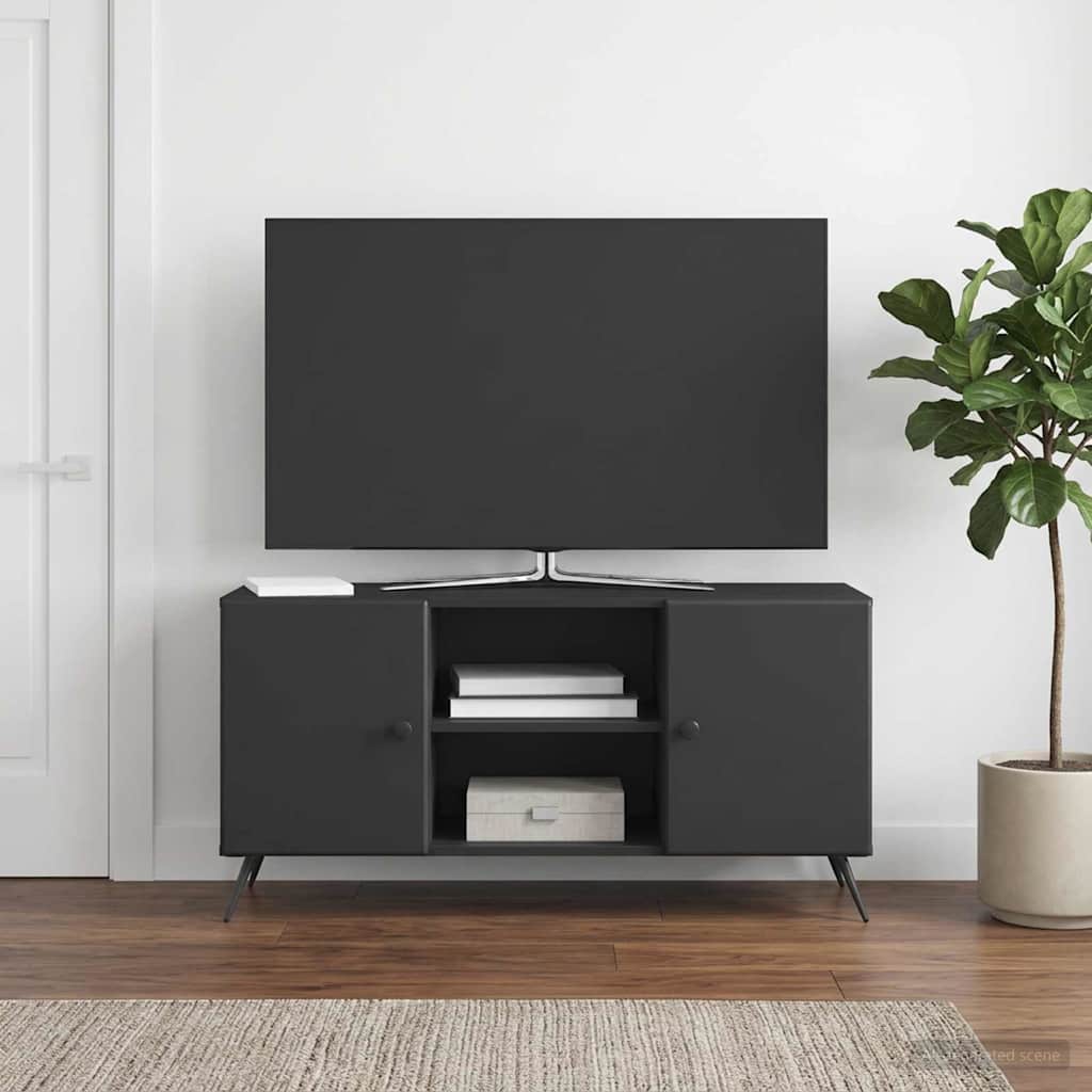 Mobile TV Nero 102 x 34,5 x 50 cm Legno ingegnerizzato