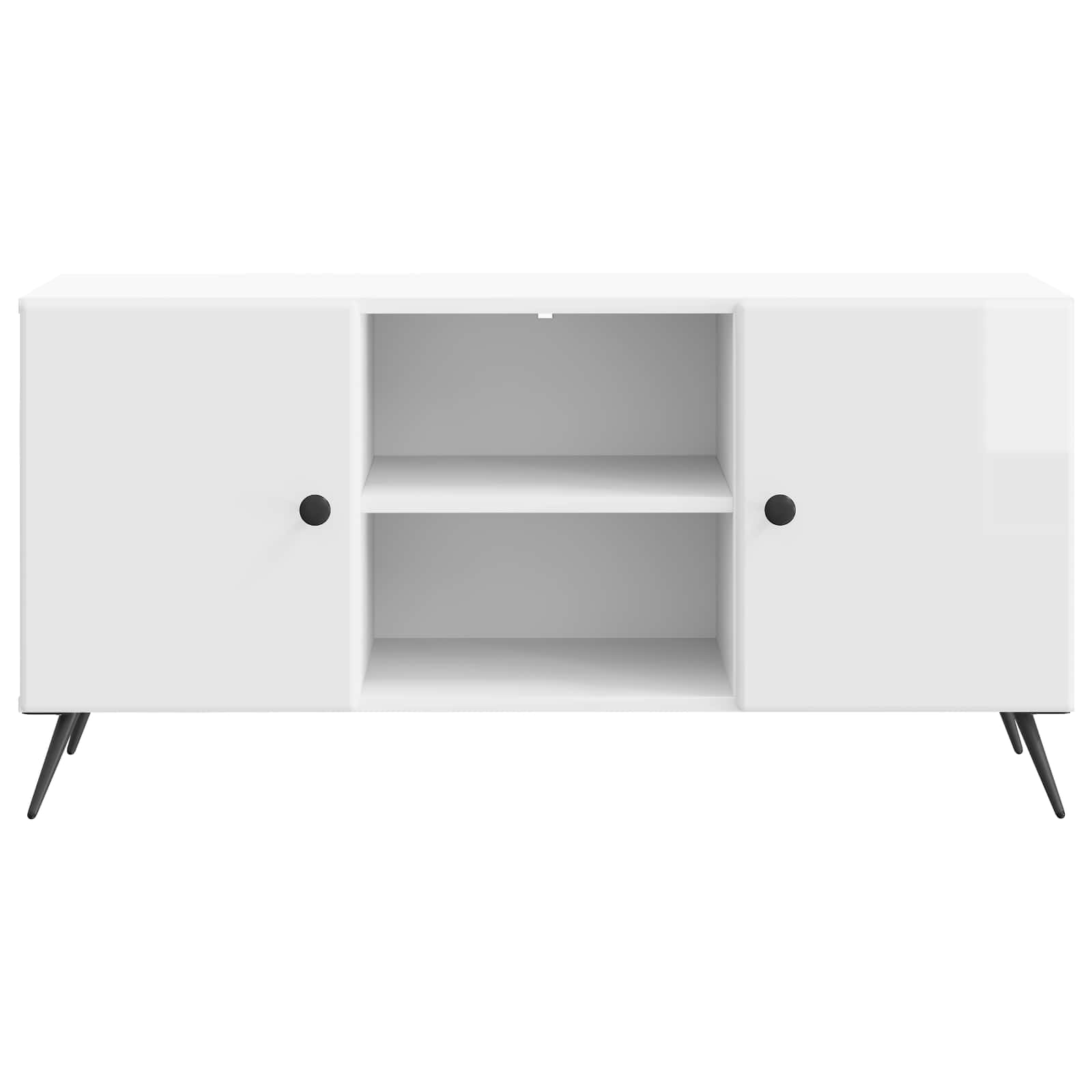 Mobile TV Bianco Lucido 102 x 34,5 x 50 cm Legno ingegnerizzato | homemem39