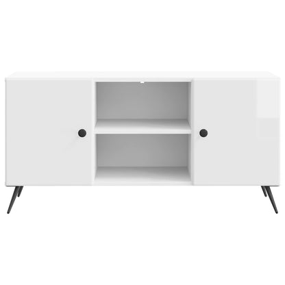 Mobile TV Bianco Lucido 102 x 34,5 x 50 cm Legno ingegnerizzato | homemem39