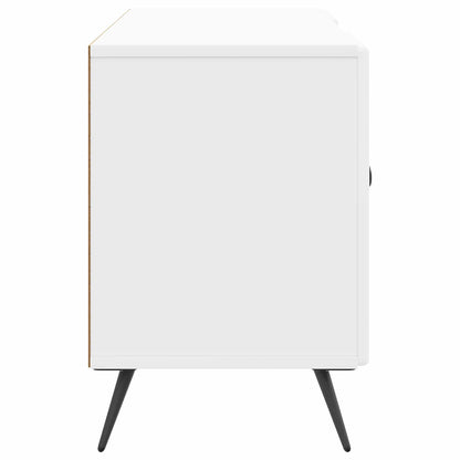 Mobile TV Bianco Lucido 102 x 34,5 x 50 cm Legno ingegnerizzato