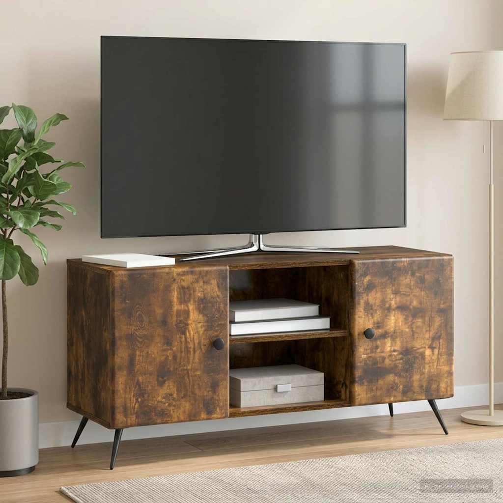 Mobile TV Rovere Fumo 102 x 34,5 x 50 cm Legno ingegnerizzato