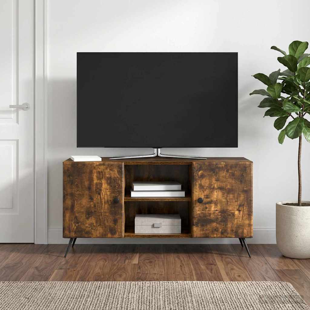 Mobile TV Rovere Fumo 102 x 34,5 x 50 cm Legno ingegnerizzato