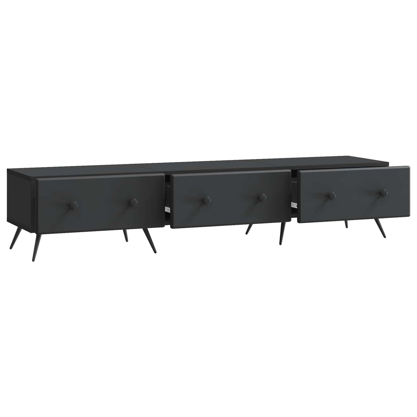 Mobile TV Nero 147 x 34,5 x 30 cm Legno ingegnerizzato