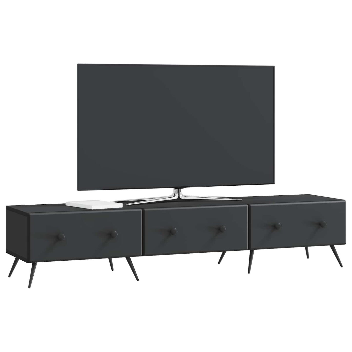 Mobile TV Nero 147 x 34,5 x 30 cm Legno ingegnerizzato