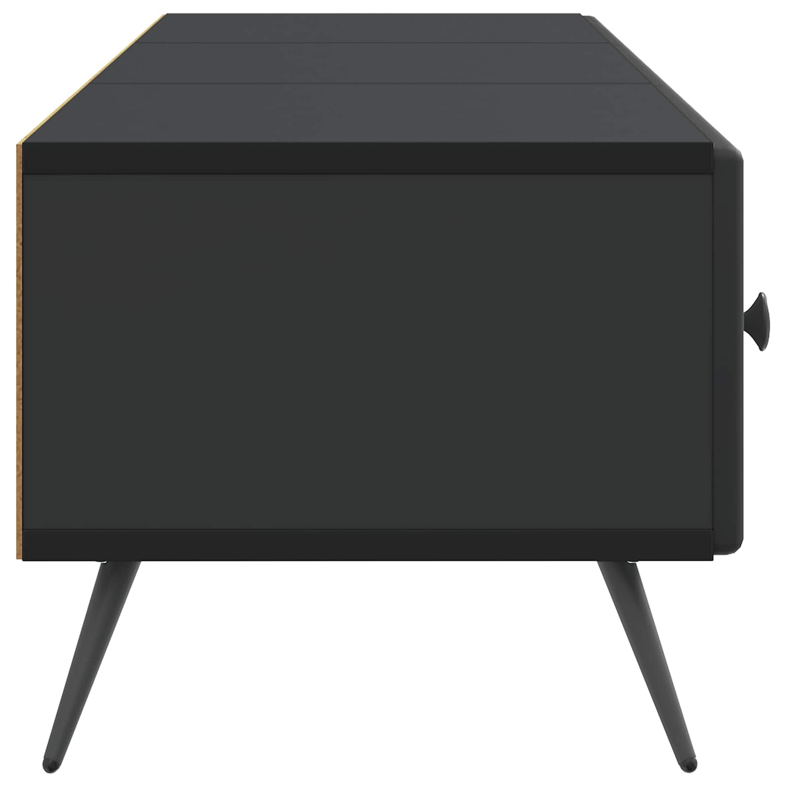 Mobile TV Nero 147 x 34,5 x 30 cm Legno ingegnerizzato | homemem39