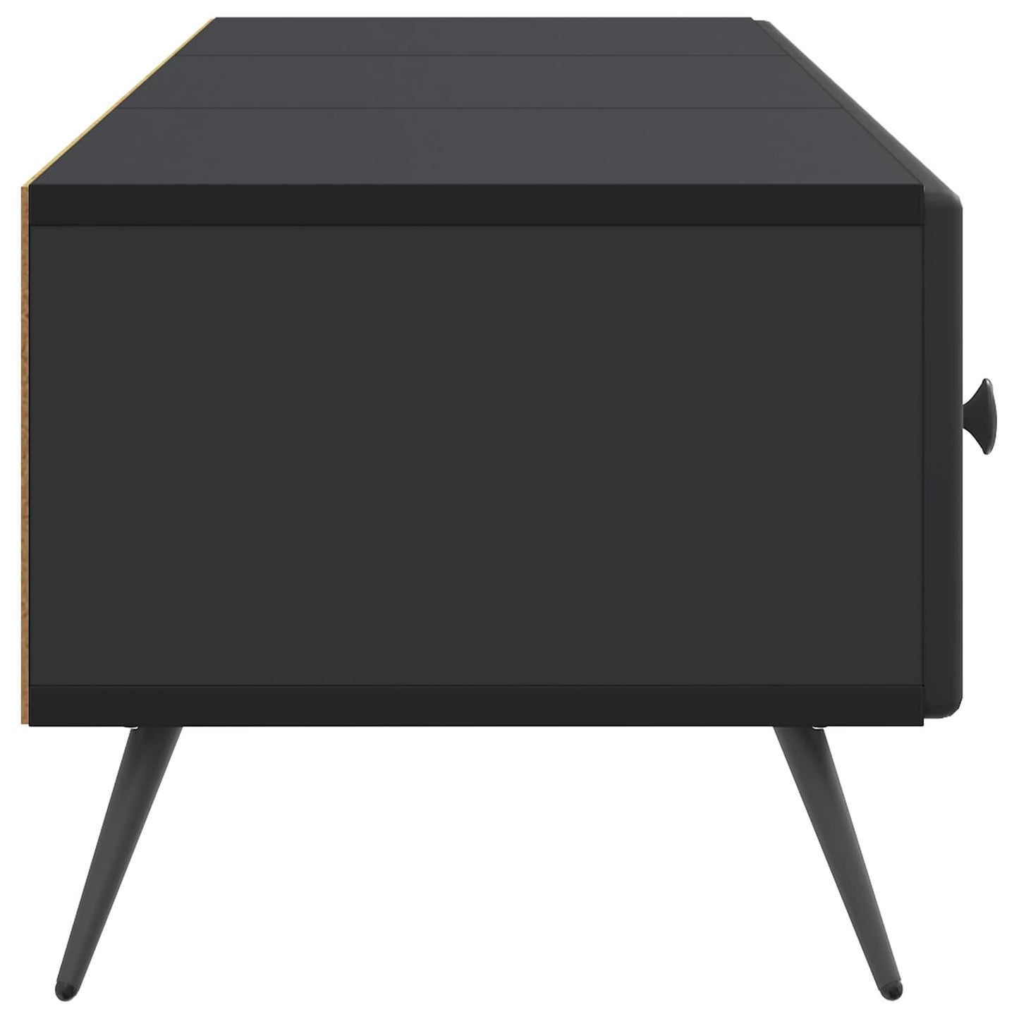 Mobile TV Nero 147 x 34,5 x 30 cm Legno ingegnerizzato
