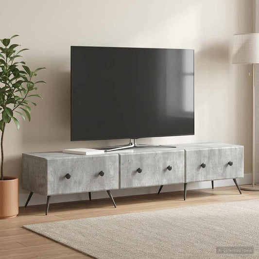 Mobile TV con cassetto Grigio Cemento 147 x 34,5 x 30 cm