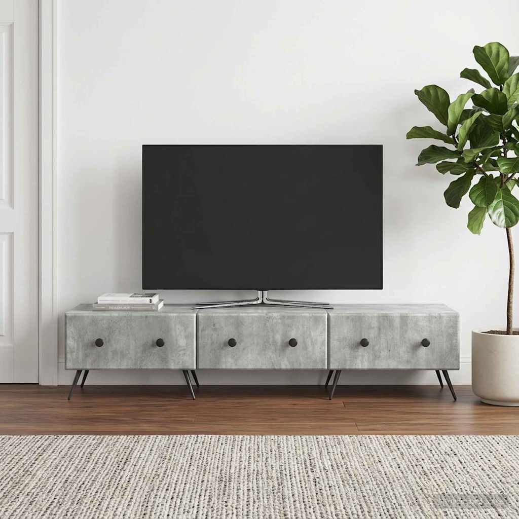 Mobile TV con cassetto Grigio Cemento 147 x 34,5 x 30 cm