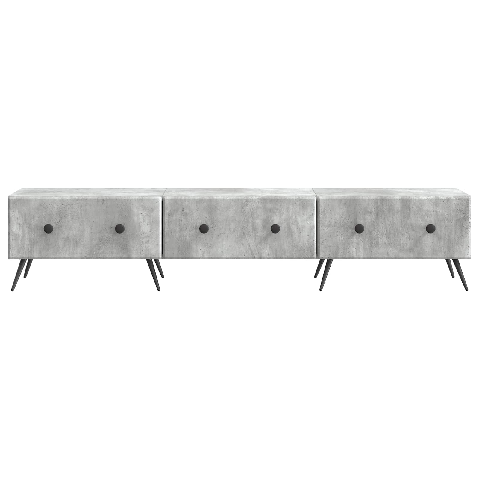 Mobile TV con cassetto Grigio Cemento 147 x 34,5 x 30 cm | homemem39