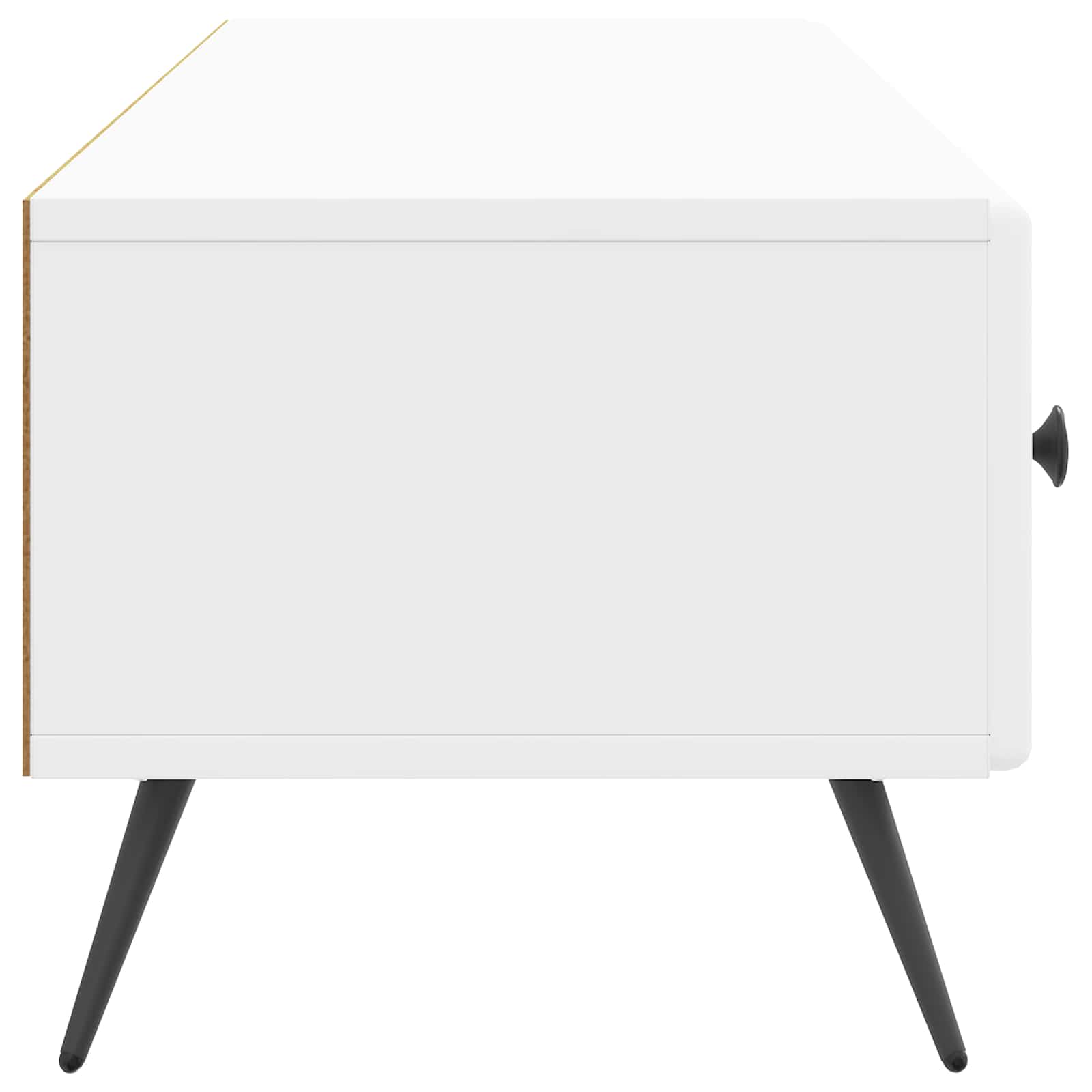 Mobile TV Bianco Lucido 147 x 34,5 x 30 cm Legno ingegnerizzato | homemem39