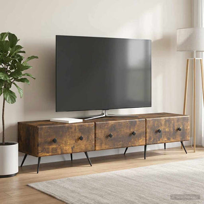 Mobile TV Rovere Fumo 147 x 34,5 x 30 cm Legno ingegnerizzato