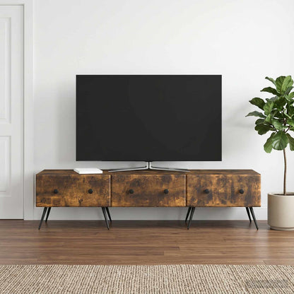 Mobile TV Rovere Fumo 147 x 34,5 x 30 cm Legno ingegnerizzato