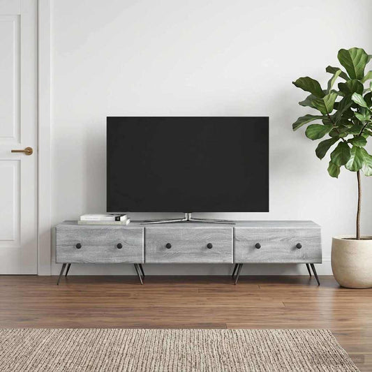 Mobile TV Grigio Sonoma 147 x 34,5 x 30 cm Legno ingegnerizzato