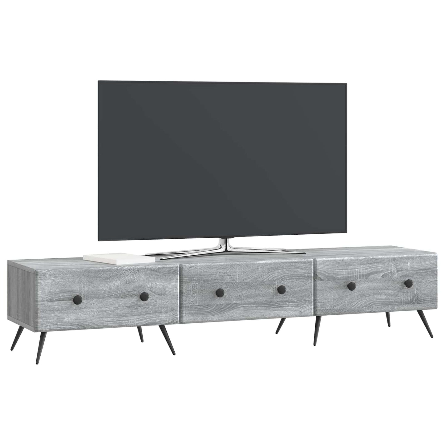 Mobile TV Grigio Sonoma 147 x 34,5 x 30 cm Legno ingegnerizzato | homemem39