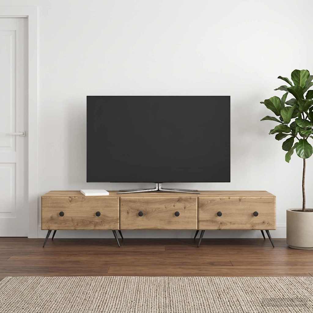 Mobile TV con cassetto Rovere Artigianale 147 x 34,5 x 30 cm