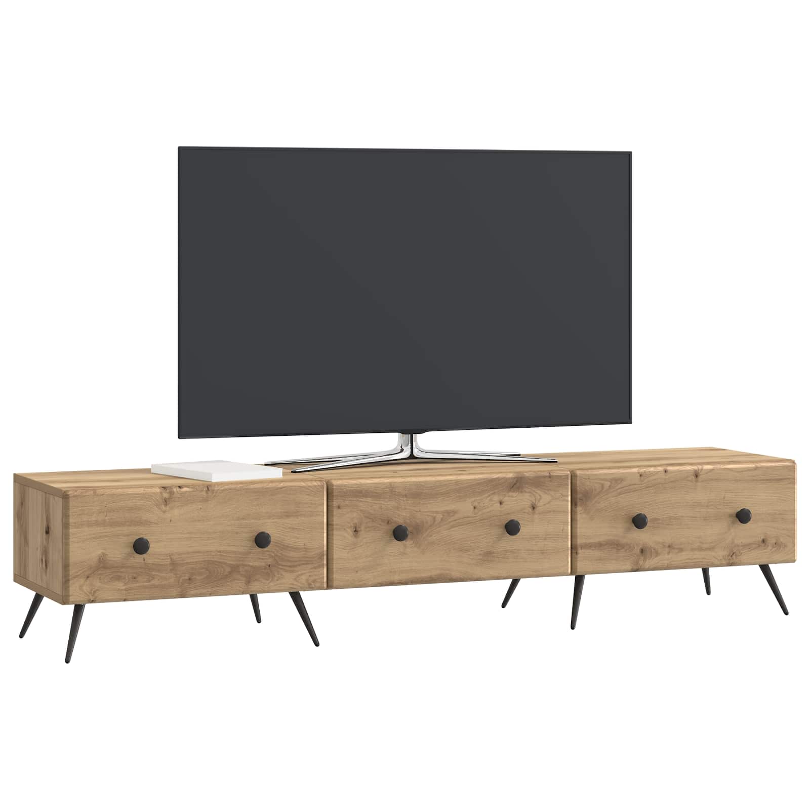 Mobile TV con cassetto Rovere Artigianale 147 x 34,5 x 30 cm | homemem39
