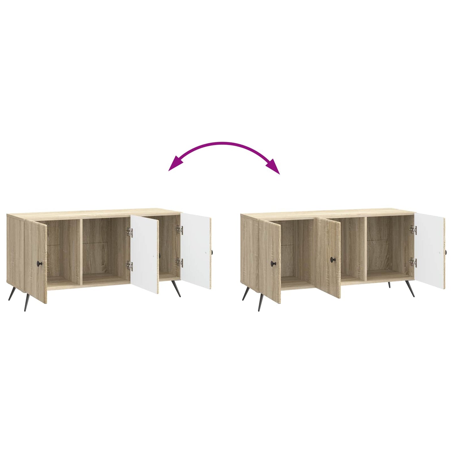 Mobile TV Rovere Sonoma 99 x 34,5 x 50 cm Legno ingegnerizzato | homemem39