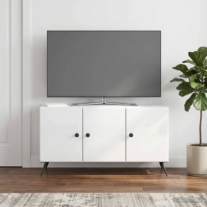 Mobile TV Bianco Lucido 99 x 34,5 x 50 cm Legno ingegnerizzato
