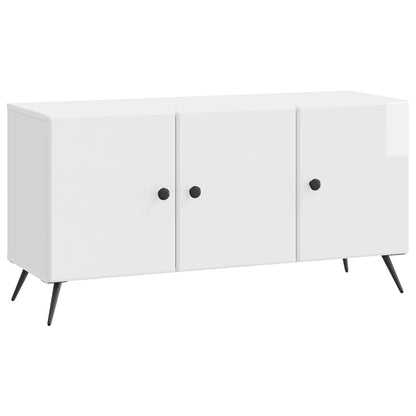 Mobile TV Bianco Lucido 99 x 34,5 x 50 cm Legno ingegnerizzato | homemem39