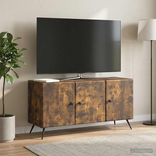 Mobile TV Rovere Fumo 99 x 34,5 x 50 cm Legno ingegnerizzato