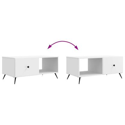 Tavolino da salotto Bianco 90 x 50 x 40 cm Legno ingegnerizzato