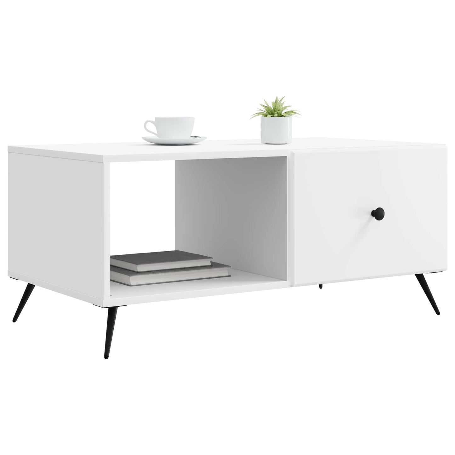 Tavolino da salotto Bianco 90 x 50 x 40 cm Legno ingegnerizzato