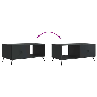 Tavolino da salotto Nero 90 x 50 x 40 cm Legno ingegnerizzato
