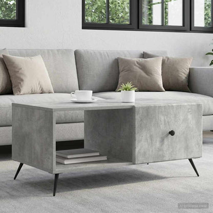 Tavolino da salotto Grigio Cemento 90 x 50 x 40 cm