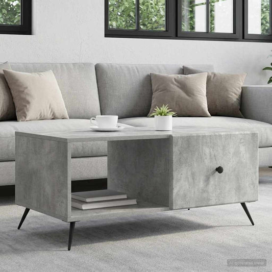 Tavolino da salotto Grigio Cemento 90 x 50 x 40 cm